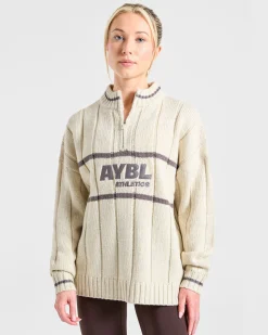 Athletics Oversized Knitted 1/4 Zip