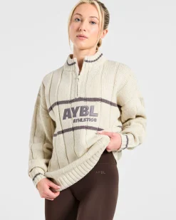 Athletics Oversized Knitted 1/4 Zip