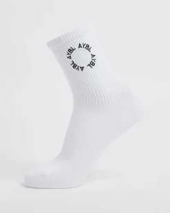 Everyday Embroidered Crew Socks (3 Pack)