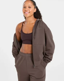Lifestyle Oversized Zip Up Hoodie