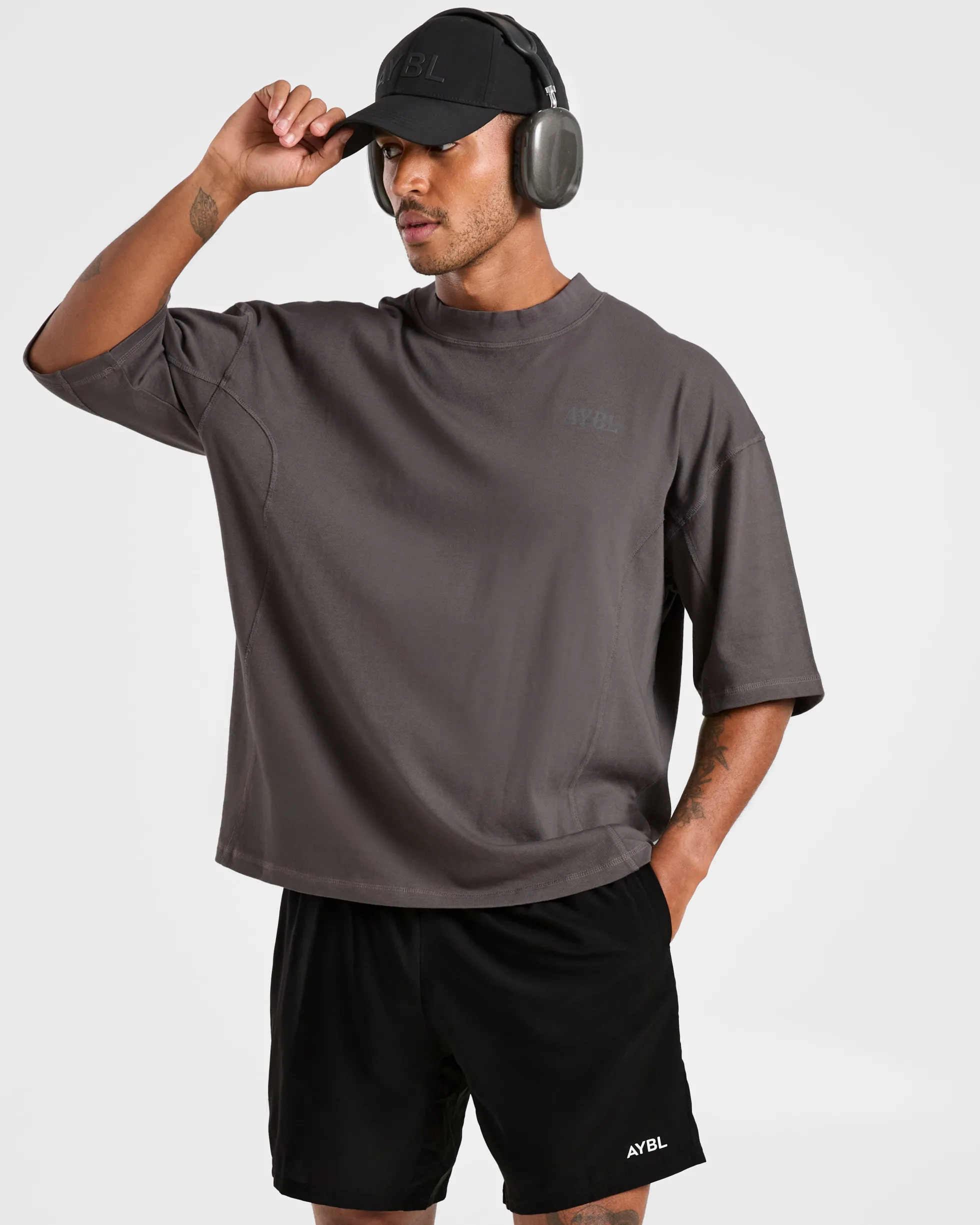 Lift Club Distressed Oversized T Shirt