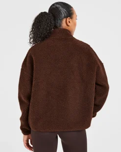 Oversized Zip Up Fleece Jacket