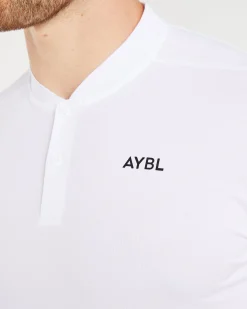 Performance Collarless Polo Shirt