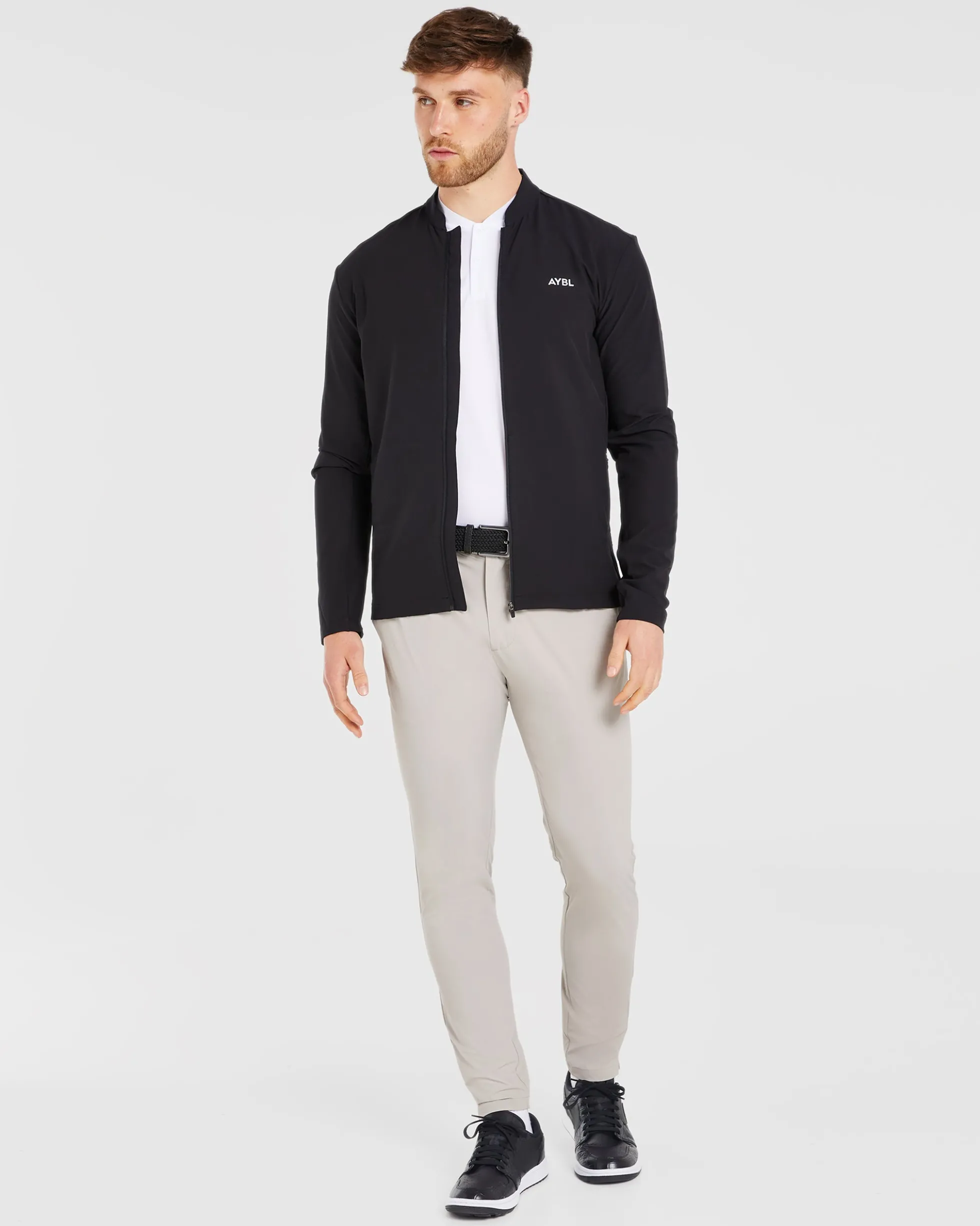 Performance Collarless Polo Shirt