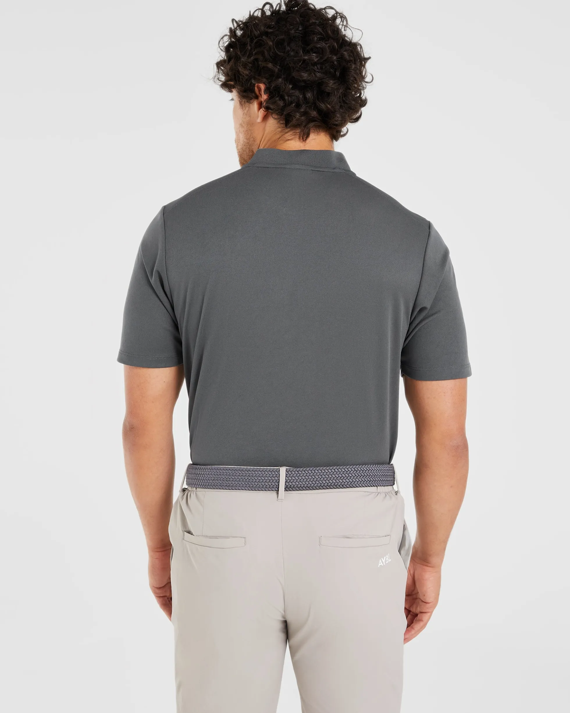 Performance Collarless Polo Shirt