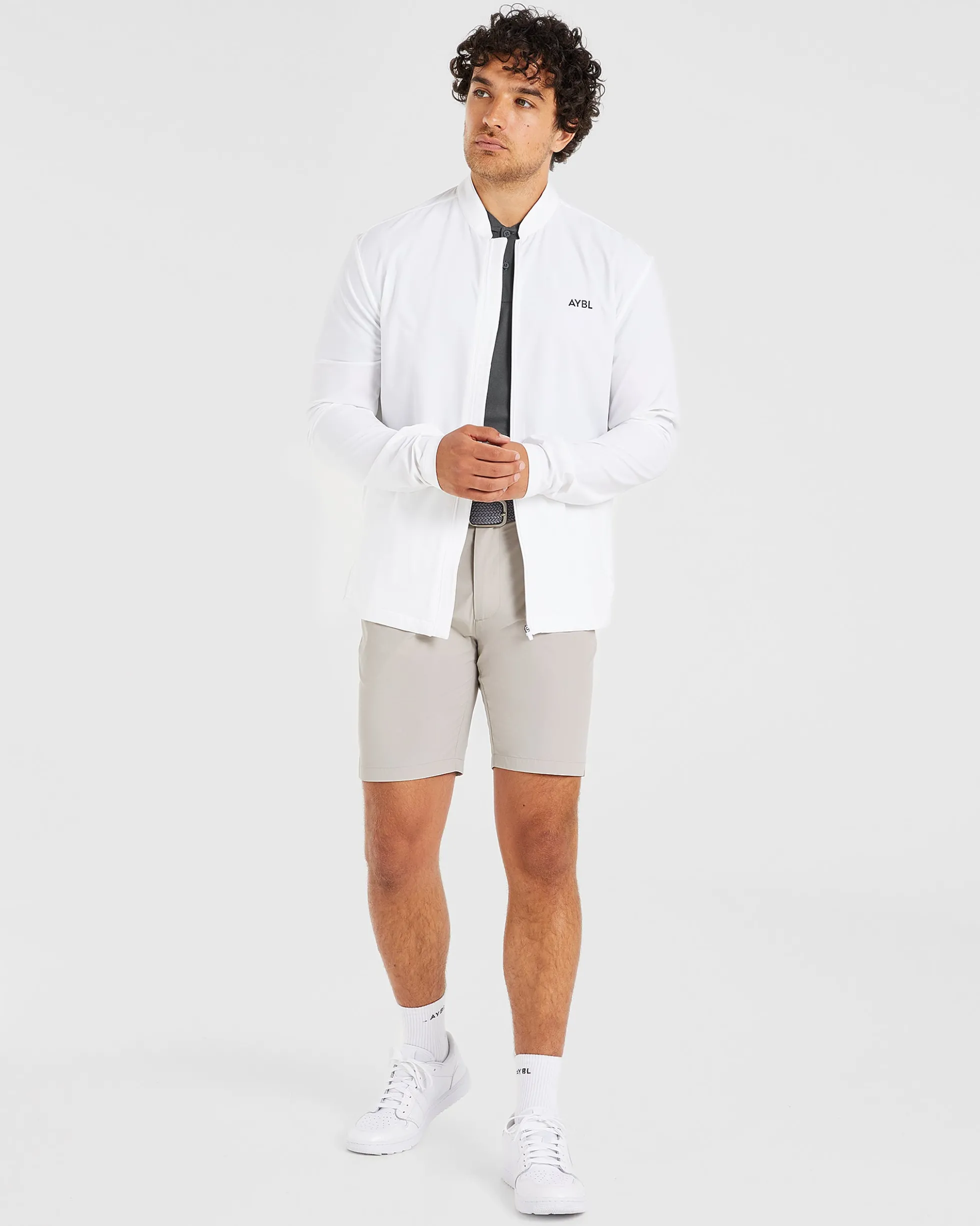 Performance Collarless Polo Shirt