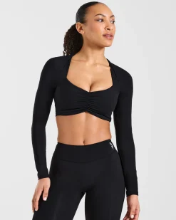 Physique Long Sleeve Crop Top