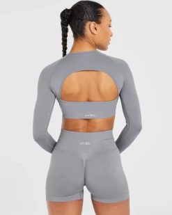 Power Seamless Long Sleeve Crop Top