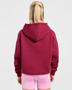 Script Embroidered Oversized Hoodie