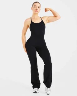 Sculpt Backless Flared All In One