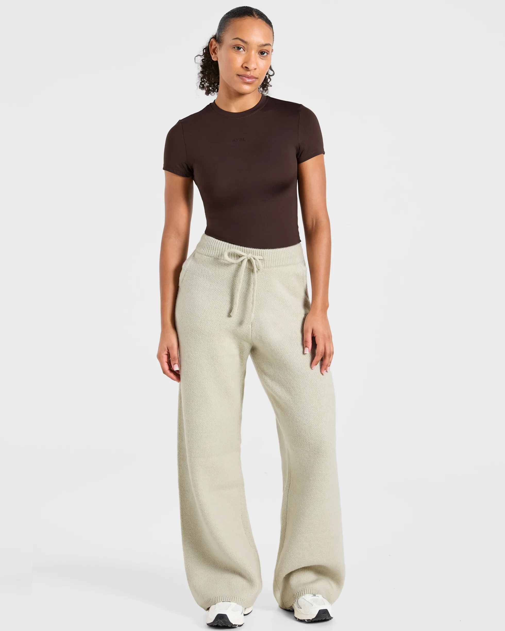 Soft Oversized Knitted Straight Leg Joggers