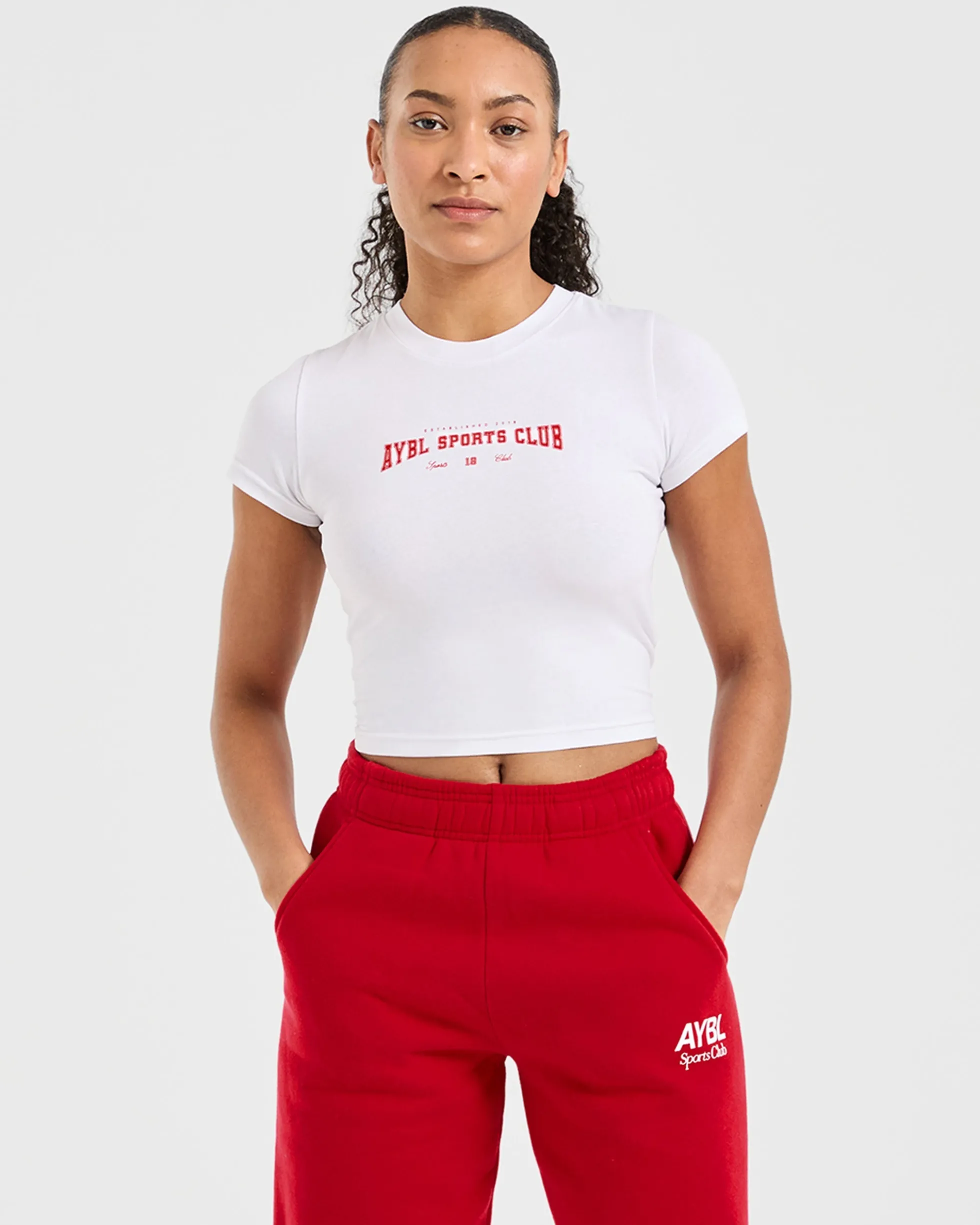 Sports Club Varsity Baby Tee