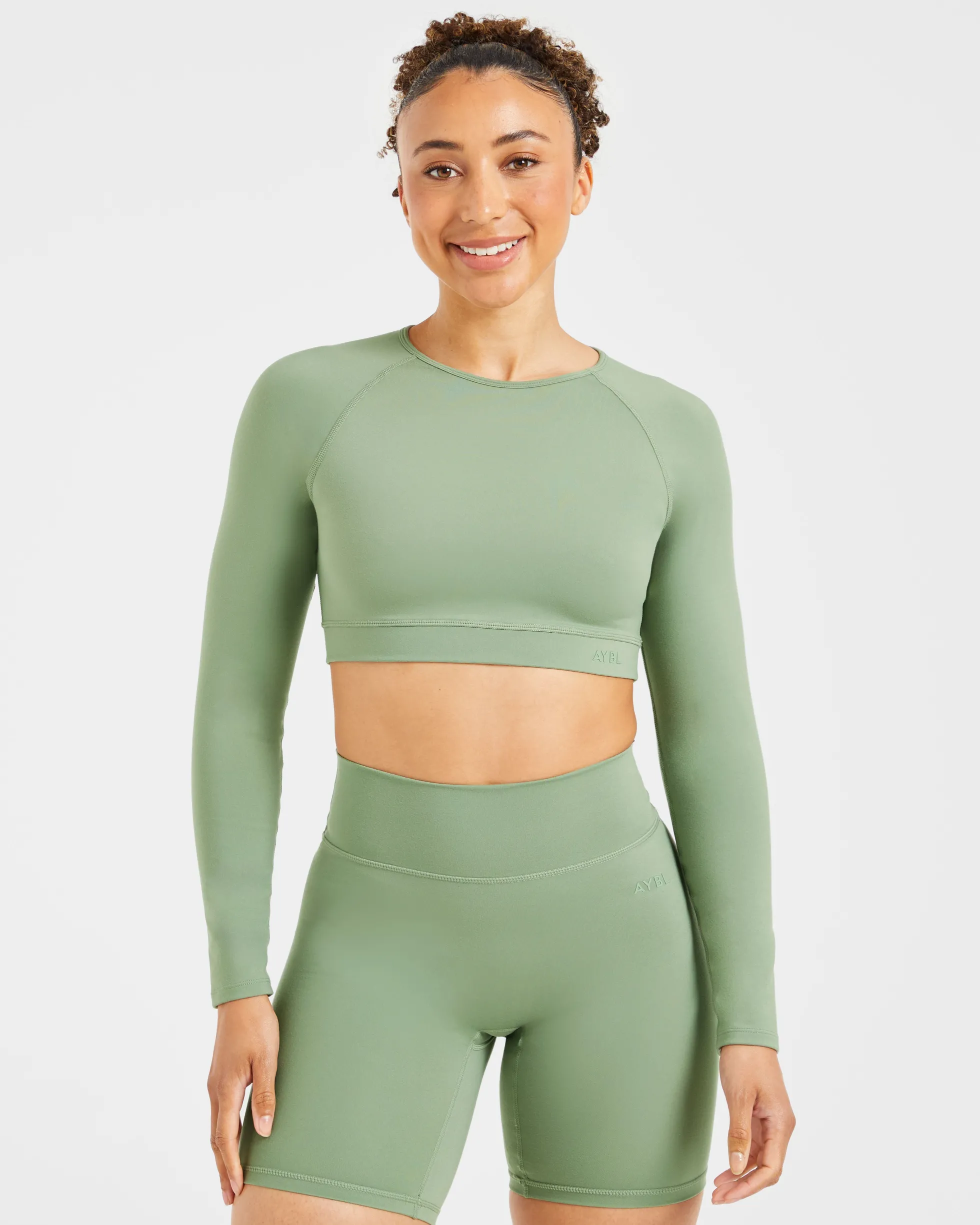 Staple Long Sleeve Crop Top