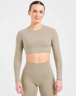 Staple Long Sleeve Crop Top