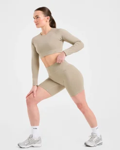 Staple Long Sleeve Crop Top