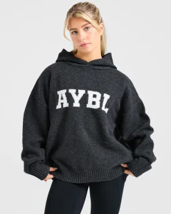 Varsity Oversized Knitted Hoodie