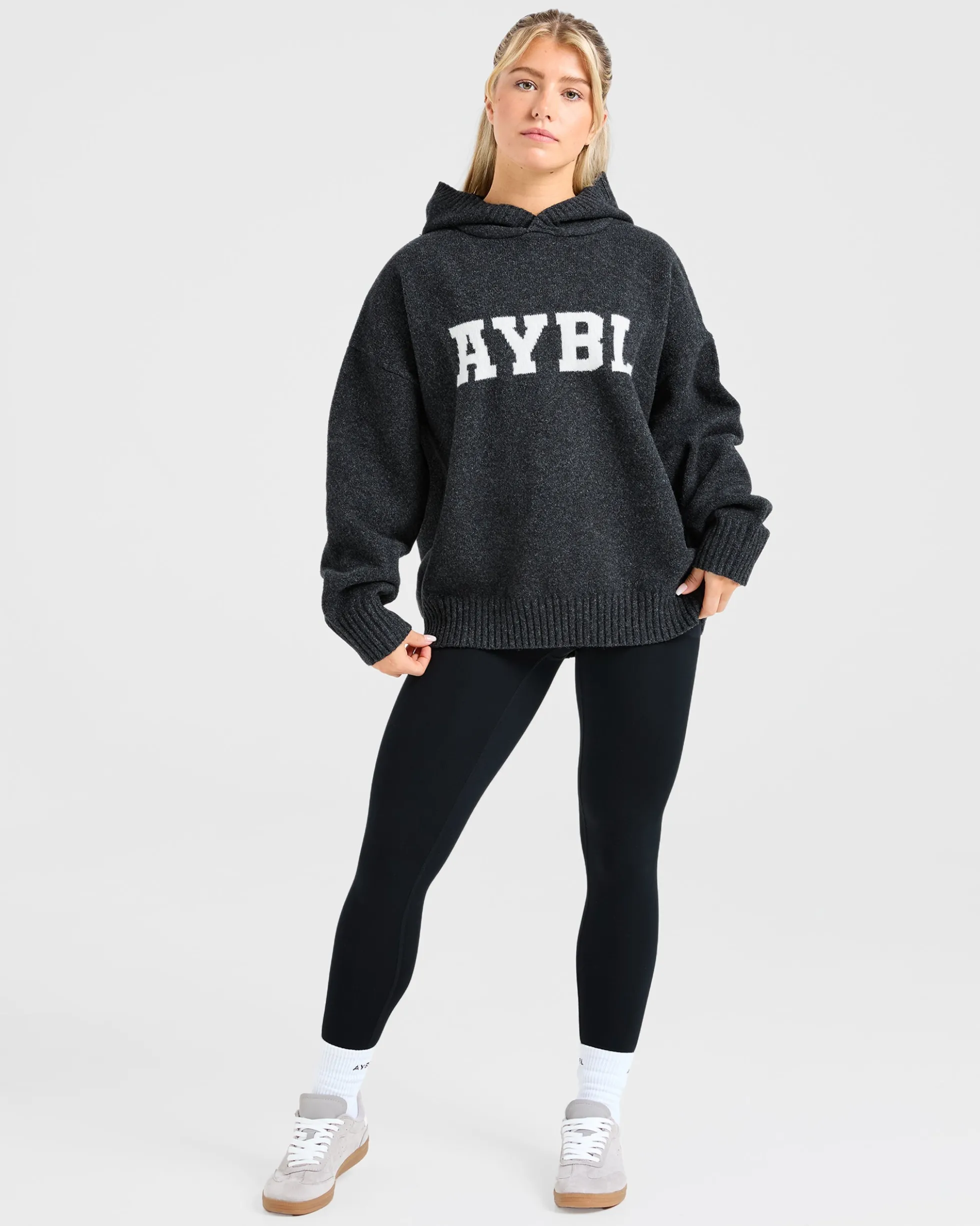 Varsity Oversized Knitted Hoodie