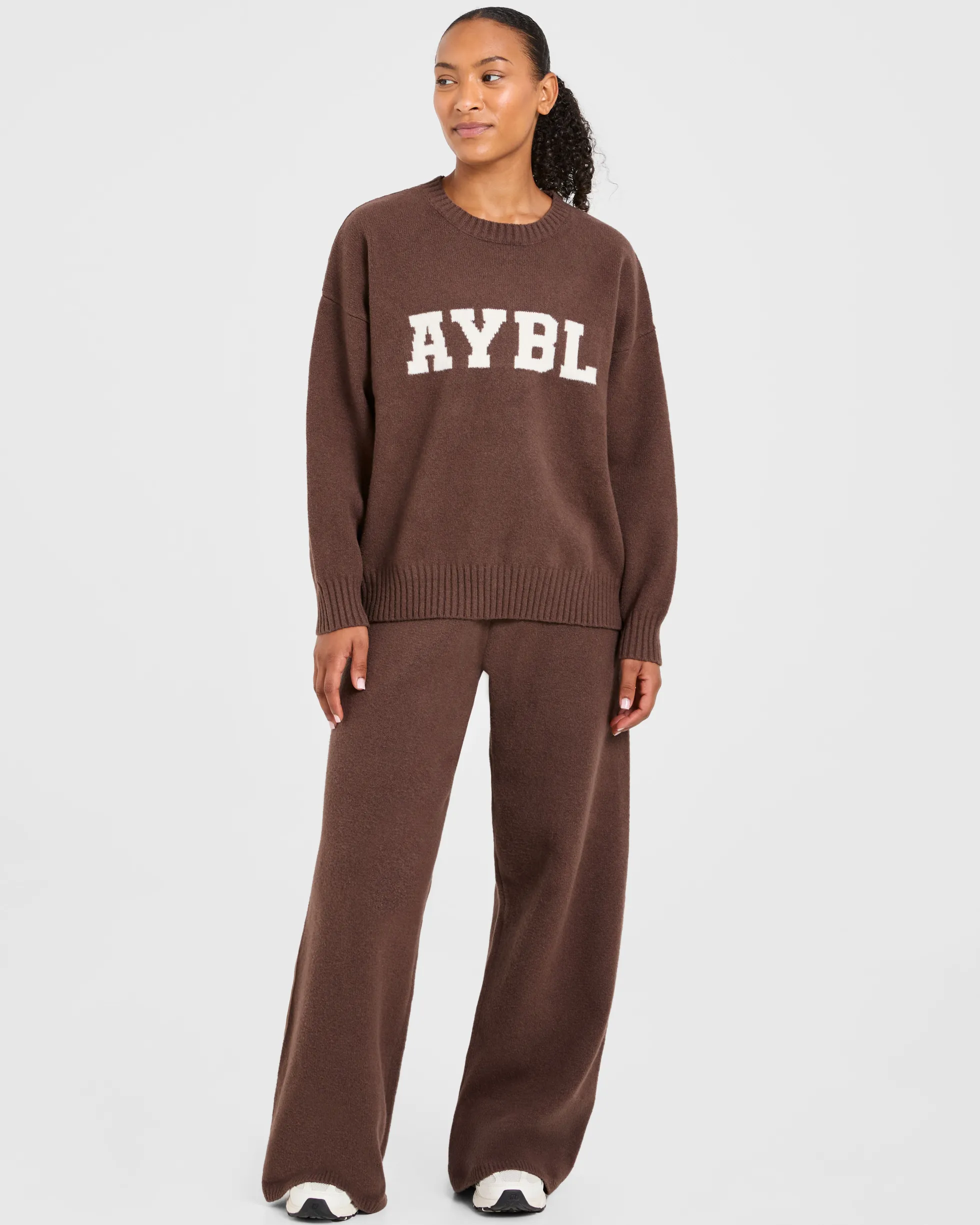 Varsity Oversized Knitted Joggers