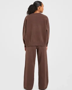 Varsity Oversized Knitted Joggers