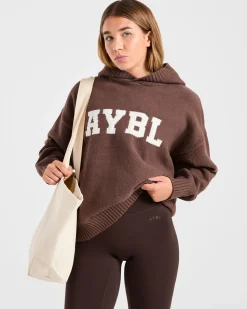 Varsity Oversized Knitted Hoodie