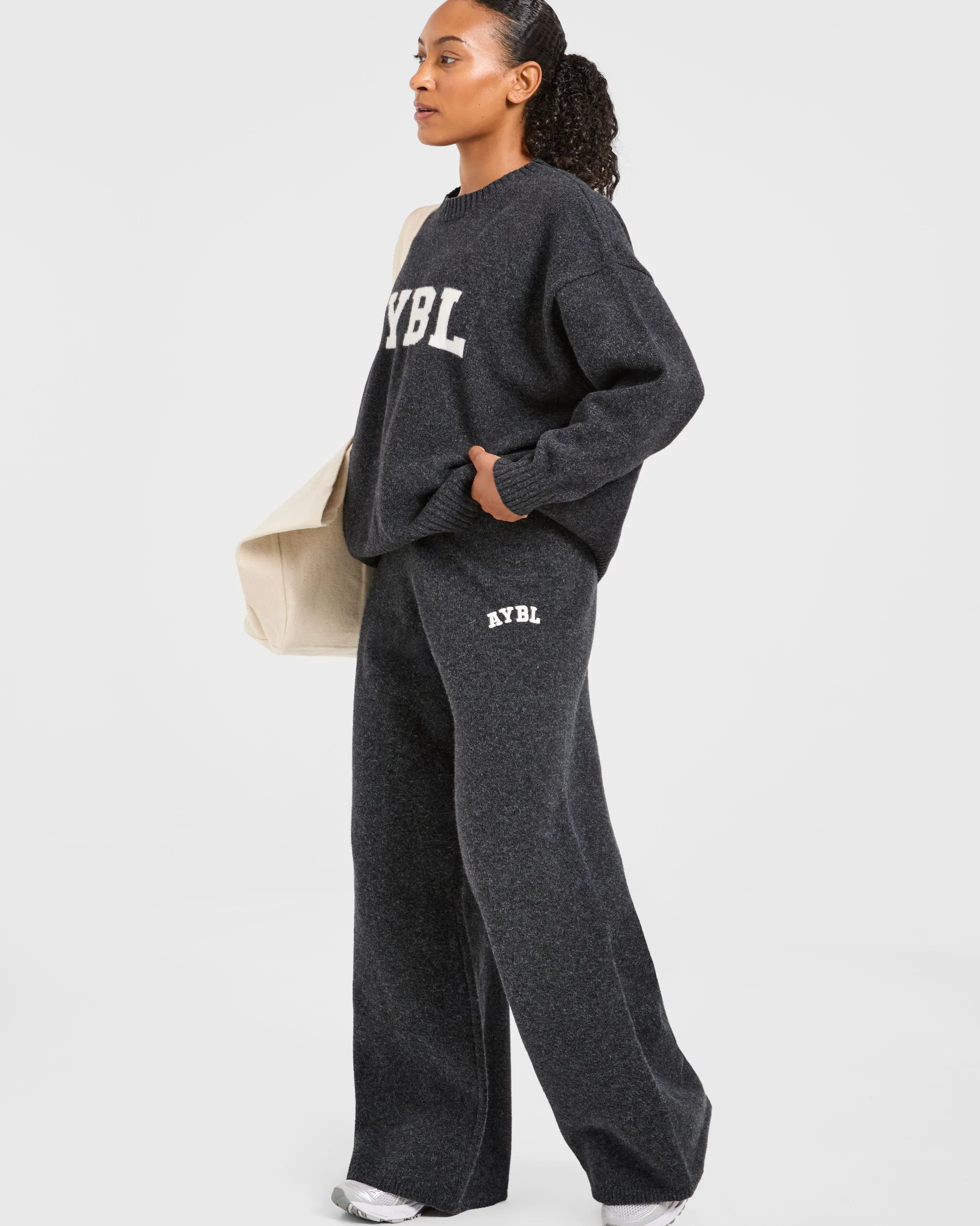Varsity Oversized Knitted Joggers